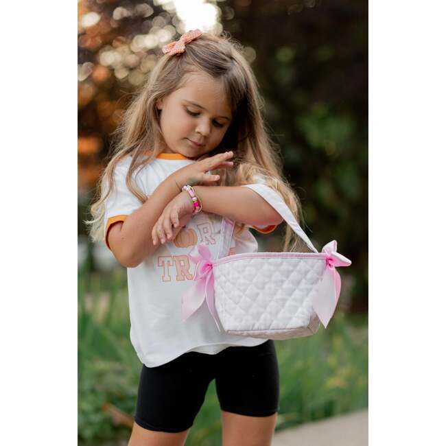 Petite Halloween Pumpkin Tote, Pink - Trick or Treat Baskets - 4