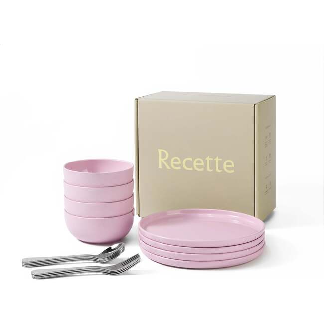 Complete Dinnerware Set, Pink