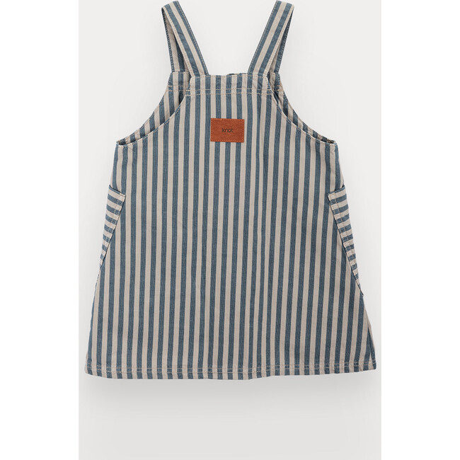 Posie Pinafore Dress For Girl, Cotton Twill - Dresses - 3