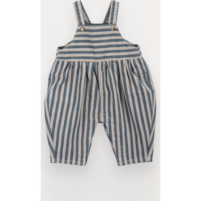 Nico Overalls For Baby, Striped Twill