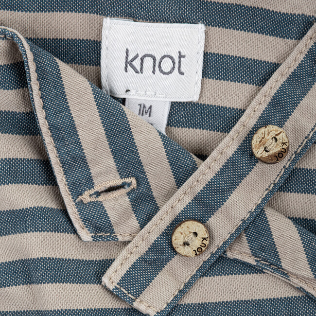 Nico Overalls For Baby, Striped Twill - Overalls - 2