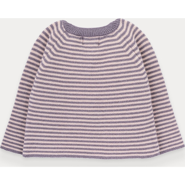 Blush Stripes Knitted Sweater For Baby Girl