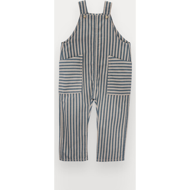 Boris Overalls For Kids, Striped Twill