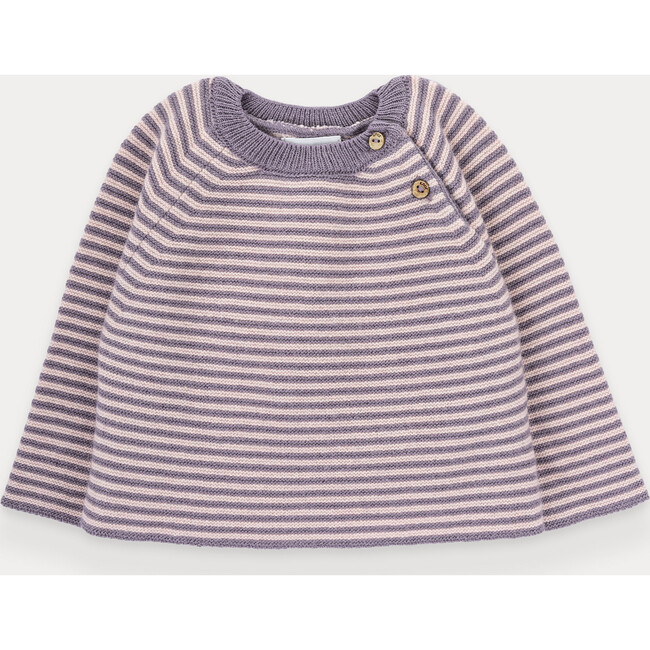 Blush Stripes Knitted Sweater For Baby Girl - Sweaters - 2