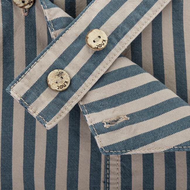 Boris Overalls For Kids, Striped Twill - Overalls - 2