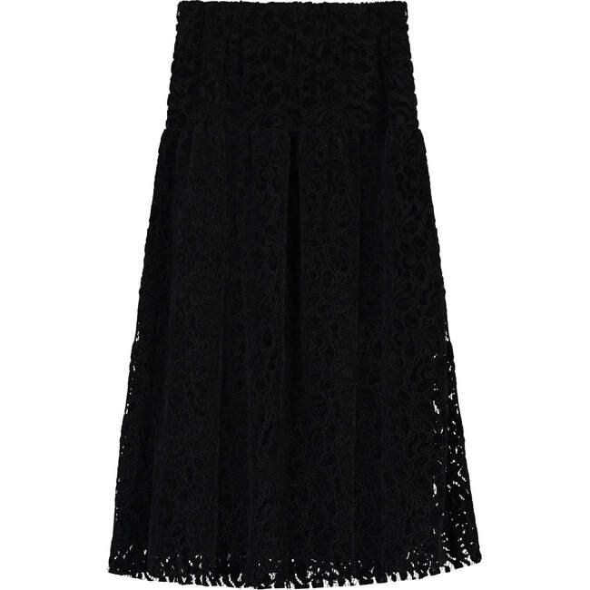 CHENILLE LACE SKIRT, BLACK