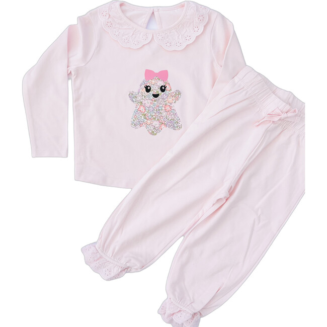 Liberty of London Ghost Children's Frilled Pyjamas, Pale Pink