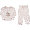Liberty of London Ghost Children's Frilled Pyjamas, Pale Pink - Pajamas - 2