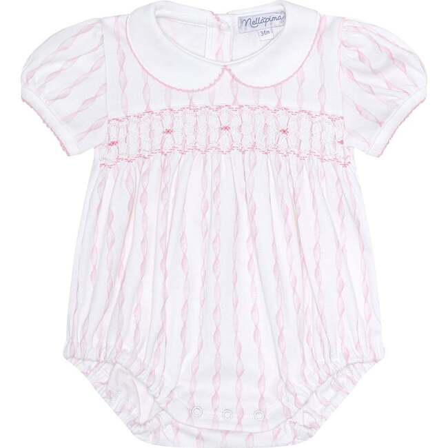 Pink Twirls Smocked Bubble