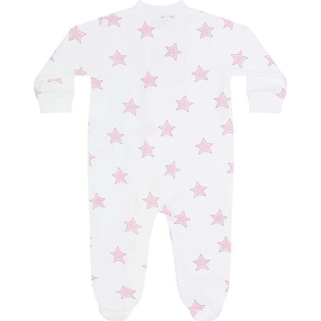 Pink Stars Print Zipper Footie - Footie Pajamas - 2