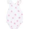Pink Stars Print Ruffle Bubble - Rompers - 1 - thumbnail