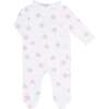 Pink Stars Print Crossover Footie - Footie Pajamas - 1 - thumbnail