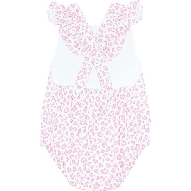 Pink Cheetah Print Ruffle Bubble - Rompers - 2
