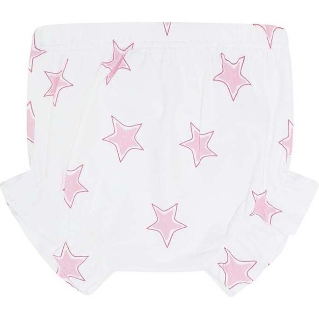 Pink Stars Print Diaper Cover Set - Mixed Apparel Set - 3