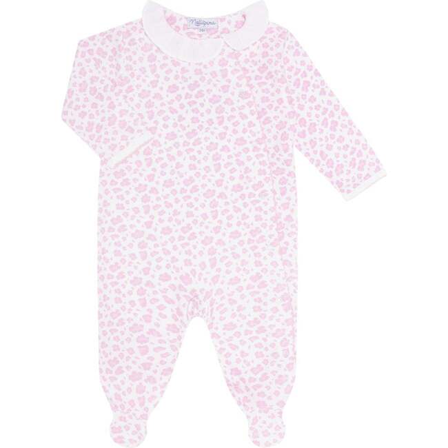 Pink Cheetah Print Crossover Footie