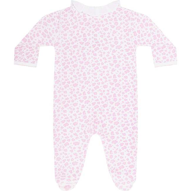 Pink Cheetah Print Crossover Footie - Footie Pajamas - 2