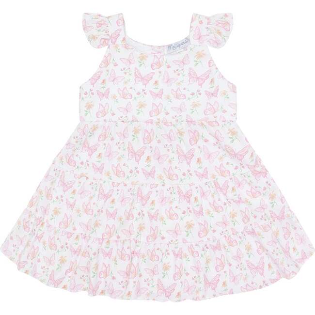 Butterflies Print Ruffle Dress - Dresses - 2