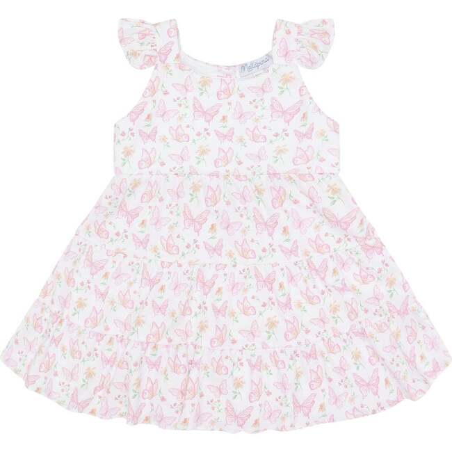 Butterflies Print Ruffle Dress - Dresses - 3