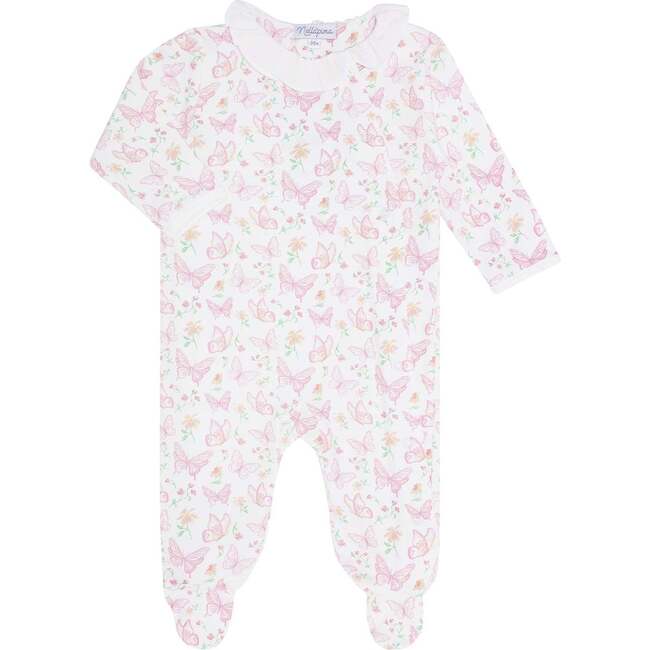 Butterflies Print Crossover Footie