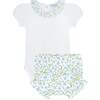 Blue Vines Print Onesie Set - Mixed Apparel Set - 1 - thumbnail