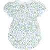 Blue Vines Print Smocked Bubble - Rompers - 2