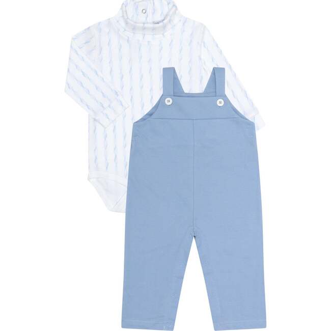 Blue Twirl Overall Set