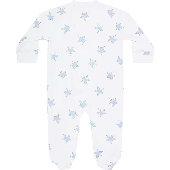 Blue Stars Print Zipper Footie - Footie Pajamas - 2