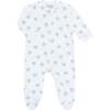 Blue Heart Print Zipper Footie - Footie Pajamas - 1 - thumbnail