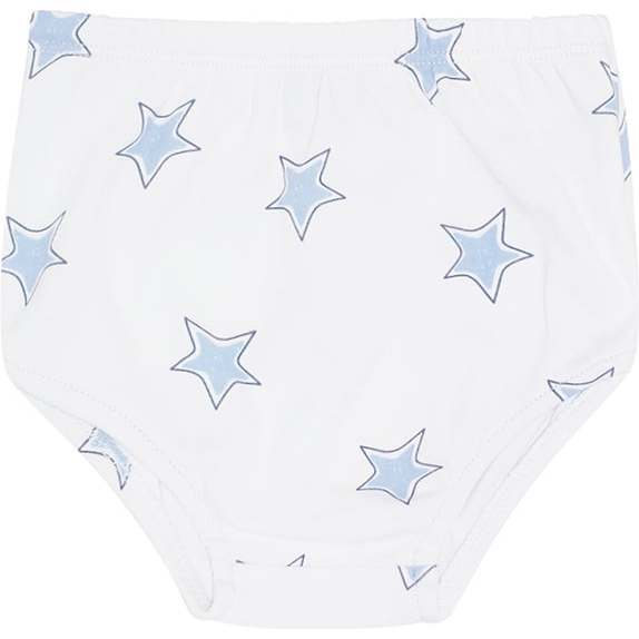 Blue Stars Print Diaper Cover Set - Mixed Apparel Set - 3