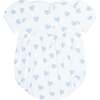 Blue Heart Print Smocked Bubble - Rompers - 3