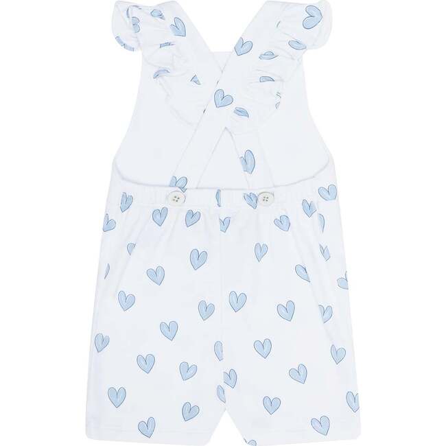 Blue Heart Print Romper - Rompers - 2