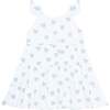 Blue Heart Print Ruffle Dress - Dresses - 2