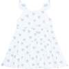 Blue Heart Print Ruffle Dress - Dresses - 3