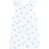Blue Heart Print Romper - Rompers - 4