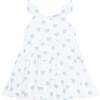 Blue Heart Print Ruffle Dress - Dresses - 4
