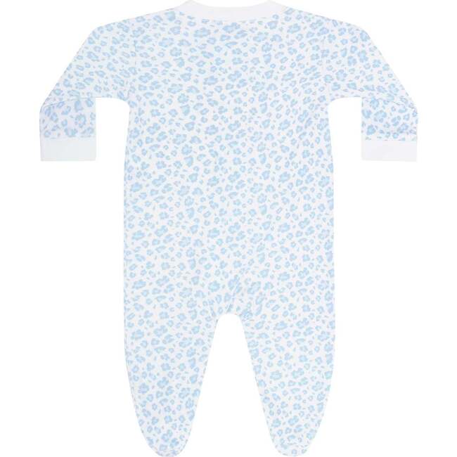 Blue Cheetah Print Zipper Footie - Footie Pajamas - 2