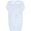 Blue Cheetah Print Smocked Gown - Nightgowns - 1 - thumbnail