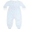 Blue Cheetah Print Smocked Footie - Footie Pajamas - 2