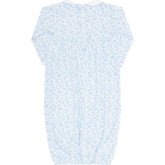 Blue Cheetah Print Smocked Gown - Nightgowns - 2