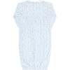 Blue Cheetah Print Smocked Gown - Nightgowns - 2