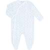 Blue Cheetah Print Crossover Footie - Footie Pajamas - 1 - thumbnail