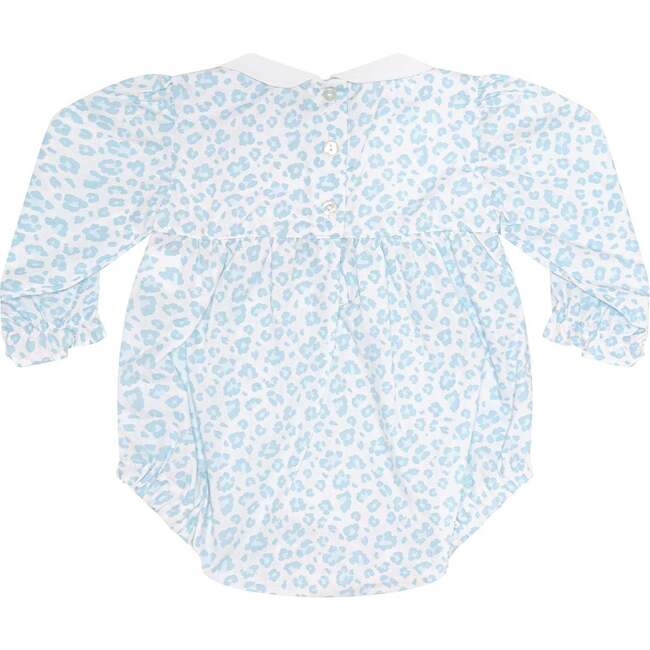 Blue Cheetah Print LS Bubble - Rompers - 2