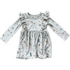 Long Sleeve Ruffle Dress Botanical - Dresses - 1 - thumbnail