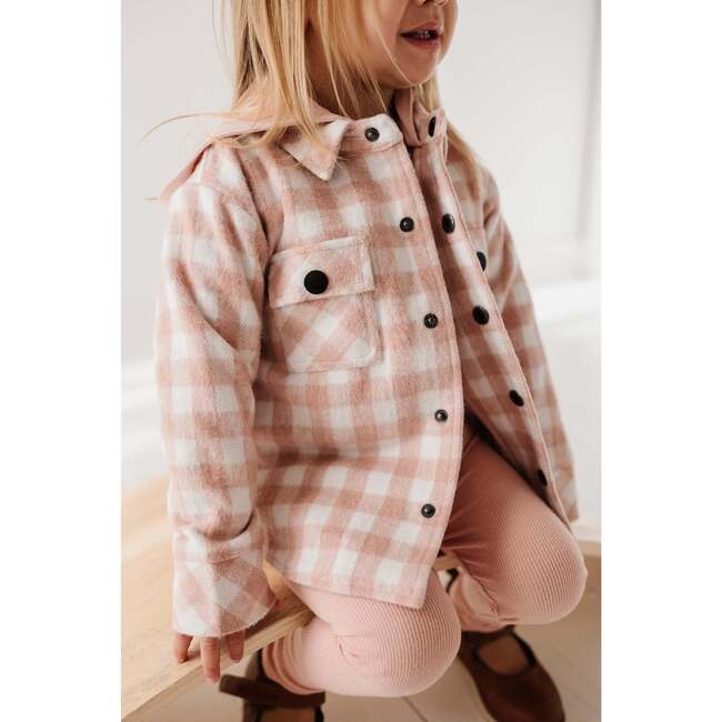Hooded Shacket Blue Plaid - Jackets - 5