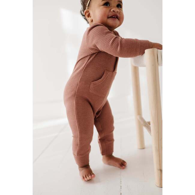 Waffle Romper Caramel Stripe - Rompers - 4