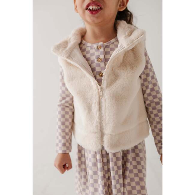 Faux Fur Vest Cream - Vests - 4