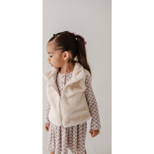 Faux Fur Vest Cream - Vests - 5