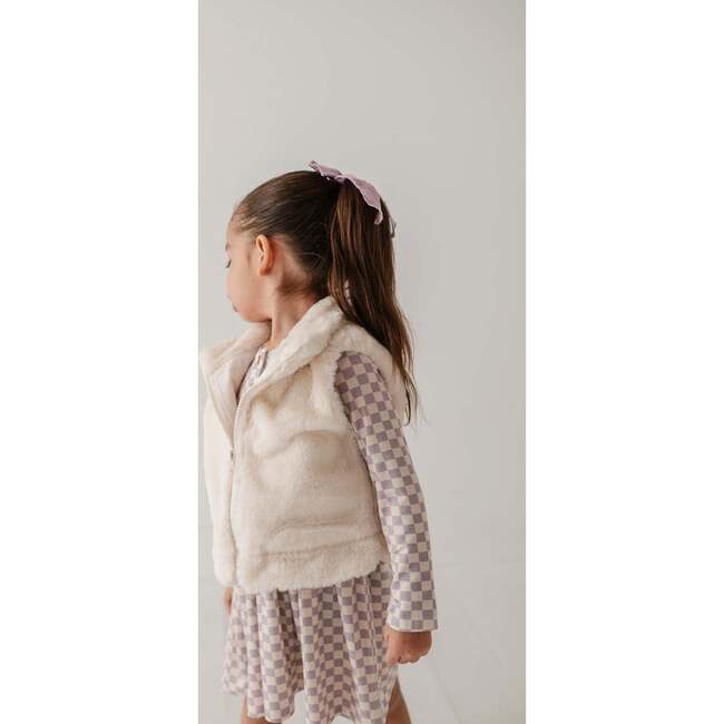 Faux Fur Vest Cream - Vests - 6