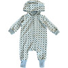 Terry Zip Romper Fern Checkered - Rompers - 1 - thumbnail