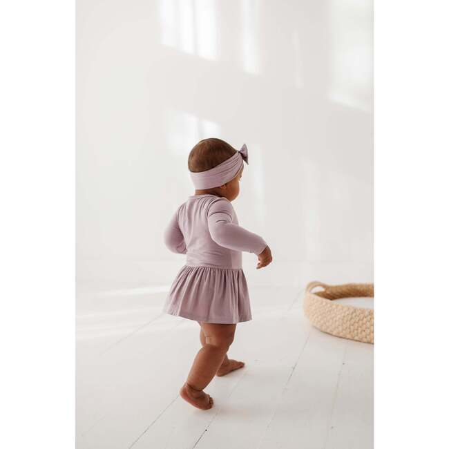 Girl's Bodysuit Dress Set Lavender Owl - Dresses - 4